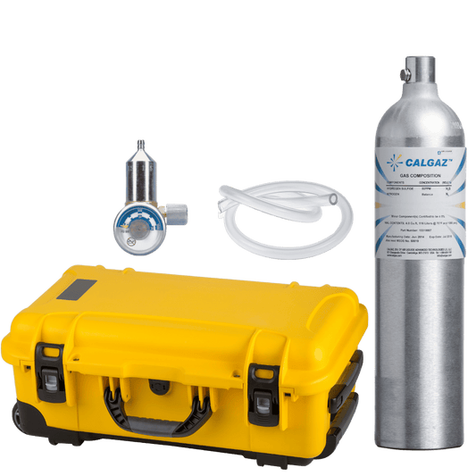 HIRE - Gas Calibration Bump Test Kit for Personal Detectors | H2S,CO,O2,CH4 Bottle