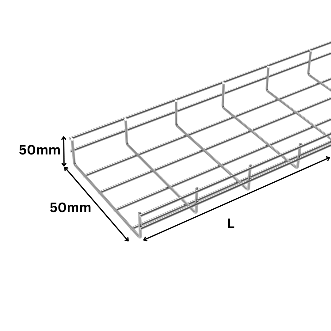 mesh cable tray size