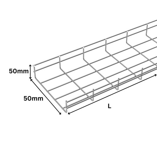 mesh cable tray size